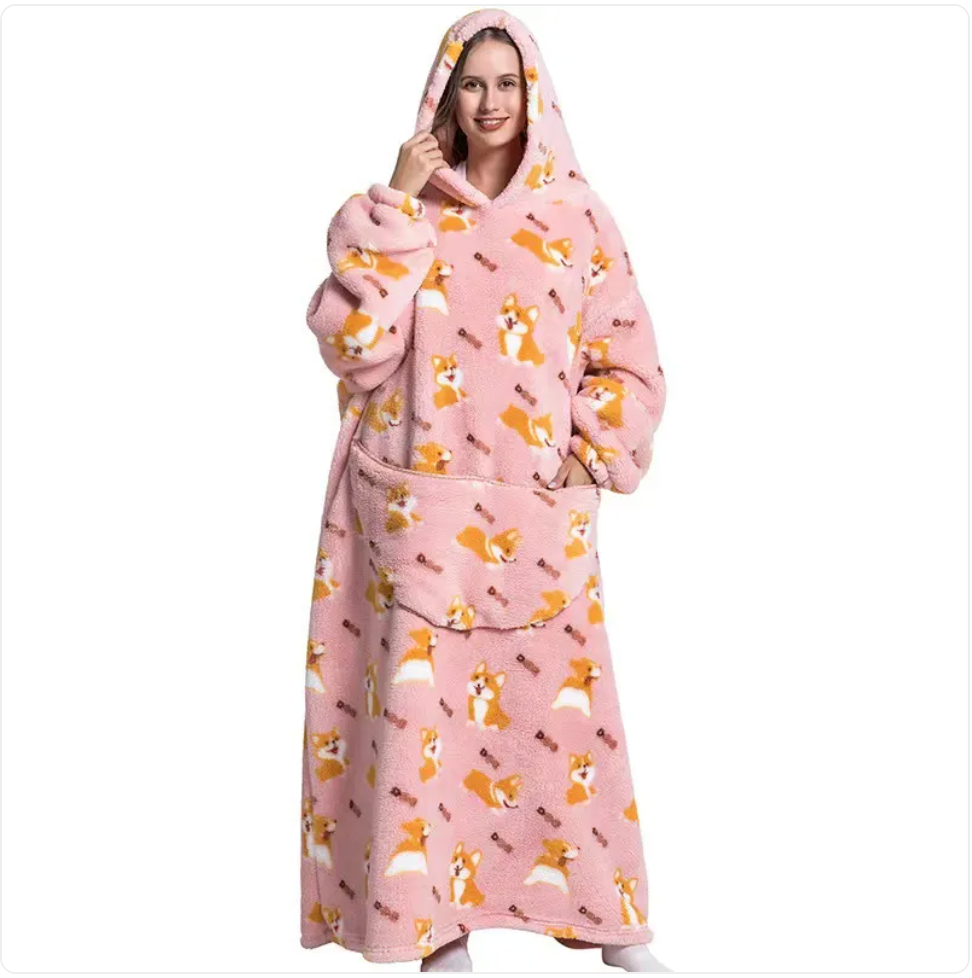 Fleece Wearable Blanket Sweatshirt