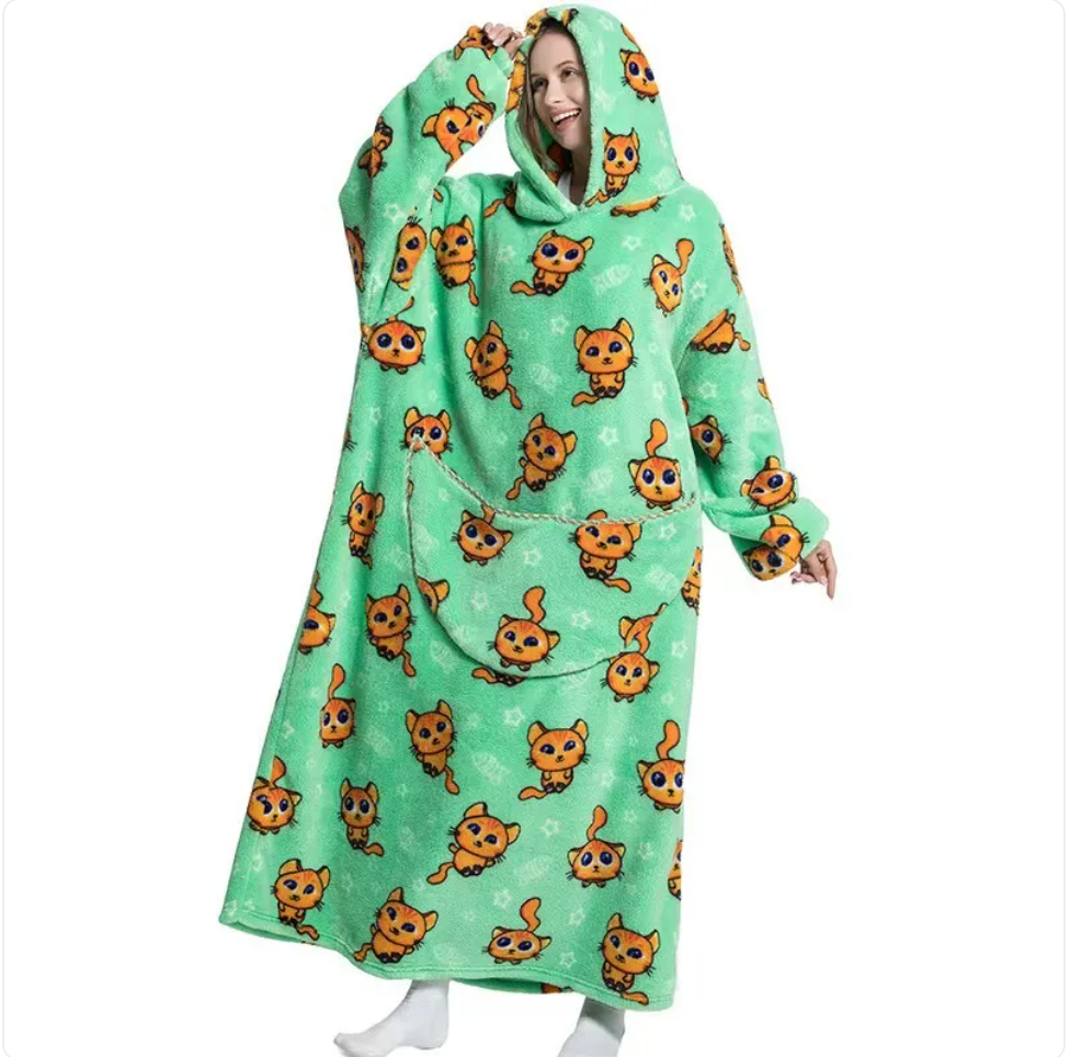 Fleece Wearable Blanket Sweatshirt