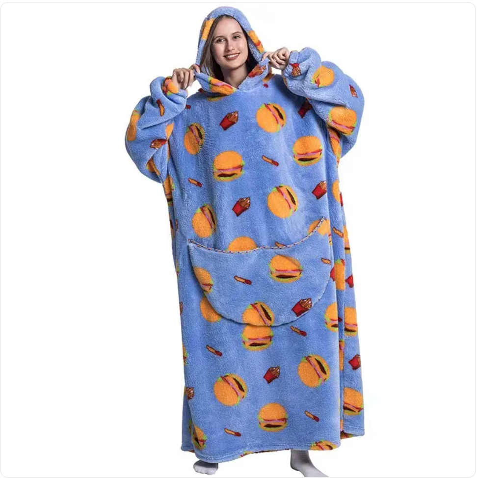 Fleece Wearable Blanket Sweatshirt