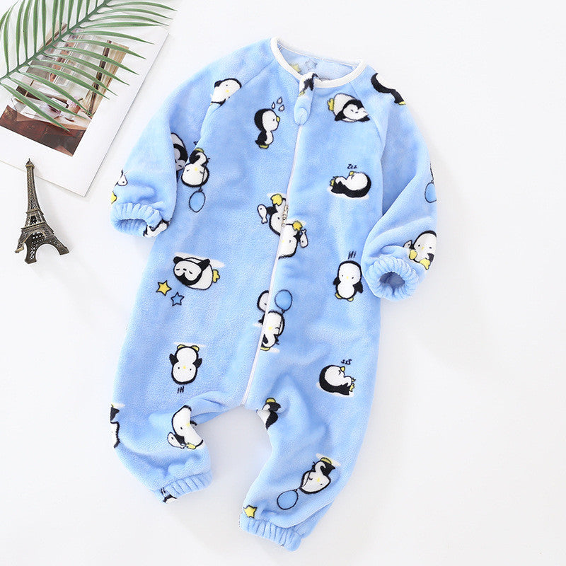 Warm Flannel Baby Pajamas for Boys and Girls