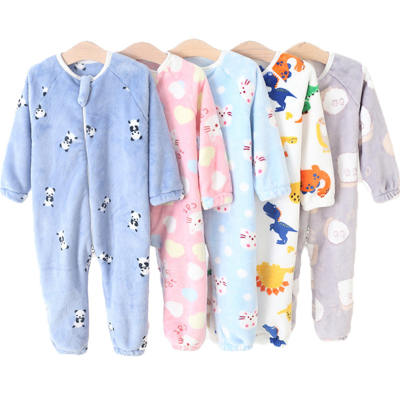 Warm Flannel Baby Pajamas for Boys and Girls