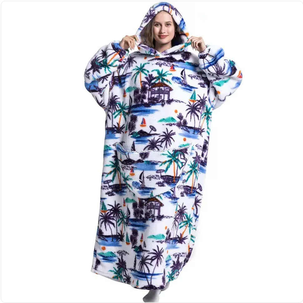 Fleece Wearable Blanket Sweatshirt