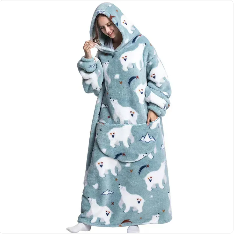Fleece Wearable Blanket Sweatshirt