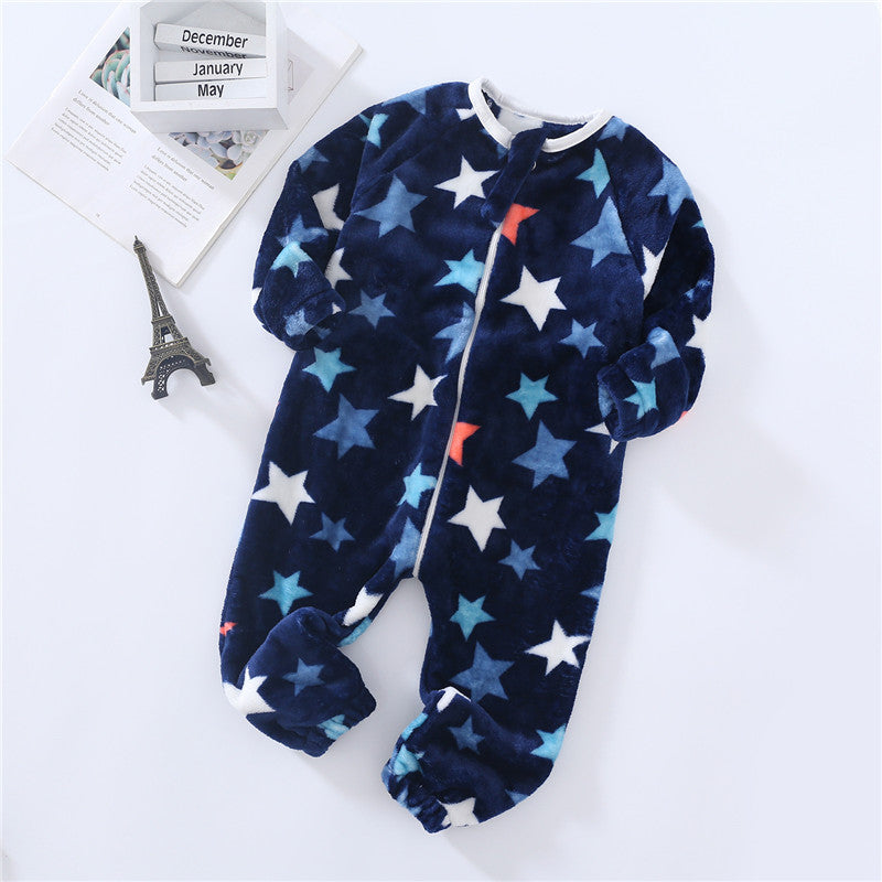 Warm Flannel Baby Pajamas for Boys and Girls