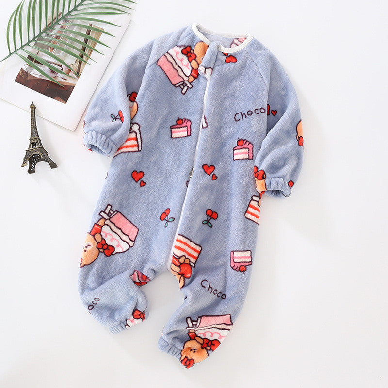 Warm Flannel Baby Pajamas for Boys and Girls