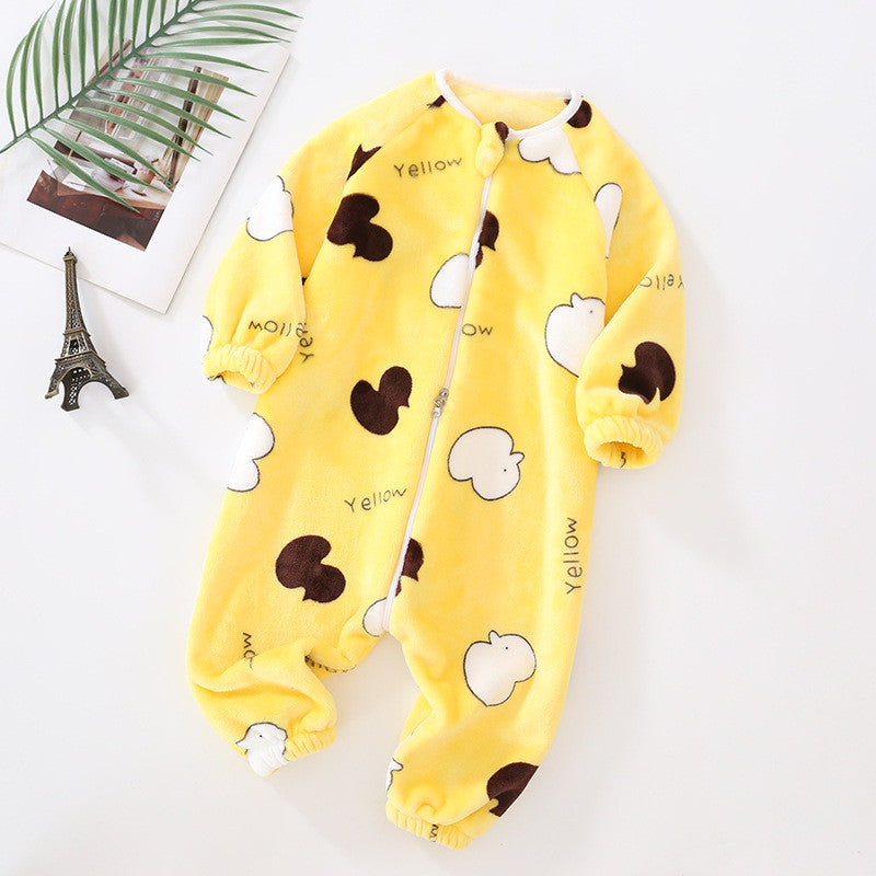 Warm Flannel Baby Pajamas for Boys and Girls